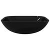 vidaXL Lavabo de vidrio negro 42x42x14 cm