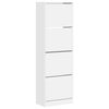 vidaXL Zapatero con 4 cajones abatibles blanco 60x34x187,5 cm