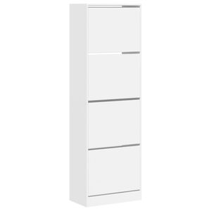 vidaXL Zapatero con 4 cajones abatibles blanco 60x34x187,5 cm