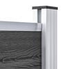 vidaXL Set de paneles de valla WPC negro 353x146 cm