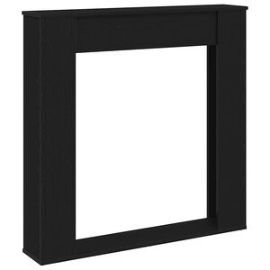 vidaXL Marco de chimenea de roble negro de 100x20x100 cm, madera de ingenier&iacute;a