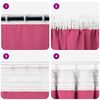 vidaXL Cortinas Opacas con Anillas 2 pcs Rosa Brillante 175 x 140 cm