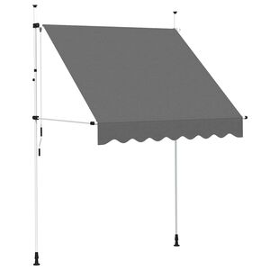 vidaXL Toldo retr&aacute;ctil de operaci&oacute;n manual antracita 200 cm