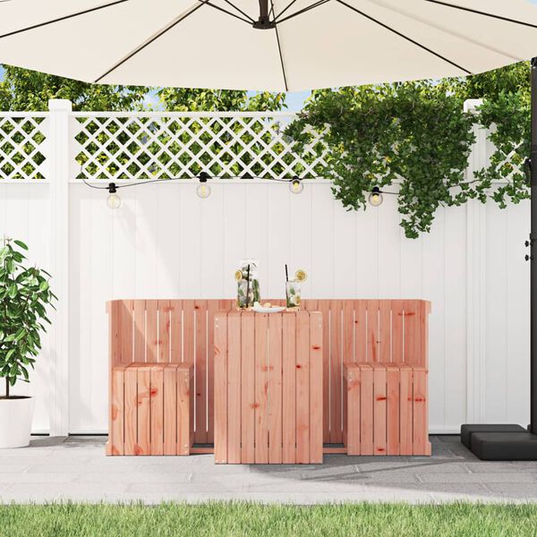 vidaXL Juego de balcón 2 plazas madera maciza Douglas