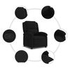 vidaXL Sillón reclinable de terciopelo negro