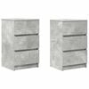 vidaXL Mesillas de noche con 3 cajones 2 uds gris hormig&oacute;n 39x35x65 cm