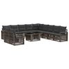 vidaXL Conjunto de sof&aacute;s de jard&iacute;n 12 uds. Gris y Gris Oscuro