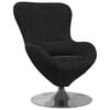 vidaXL Sill&oacute;n huevo Negro Terciopelo