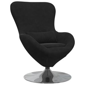vidaXL Sill&oacute;n huevo Negro Terciopelo
