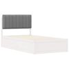 vidaXL Estructura de Cama con Cabecera Tapizada Gris Claro