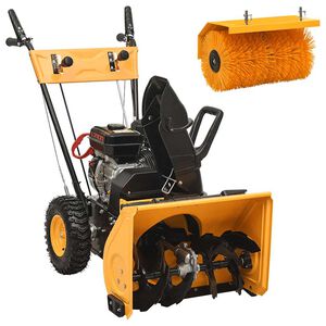 vidaXL Quitanieves y barredora de gasolina 2 en 1 6,5 HP