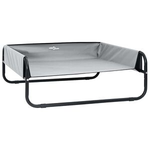 vidaXL Cama para perro Manual Gris Claro 57 x 57 x 24 cm Acero