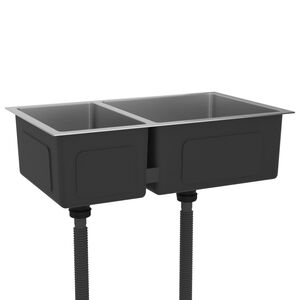 vidaXL Fregadero de cocina de acero inoxidable