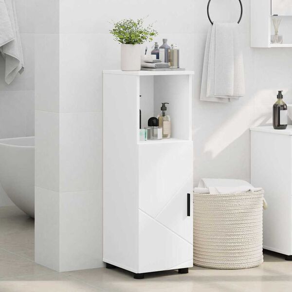 vidaXL Gabinete de Ba&ntilde;o 30 x 35 x 95 cm Madera contrachapada & Metal