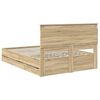 vidaXL Estructura de cama Roble Sonoma 150 x 200 cm Madera Ingenieril