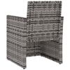 vidaXL Muebles de jard&iacute;n con cojines 3 piezas rat&aacute;n sint&eacute;tico gris