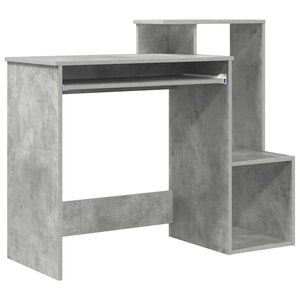 vidaXL Escritorio Gris Concreto 106 x 41 x 88.5 cm