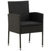 vidaXL Juego de comedor de jard&iacute;n 9 piezas rat&aacute;n sint&eacute;tico negro