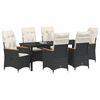 vidaXL Conjunto de Comedor de Jard&iacute;n 7 pcs Negro rat&aacute;n sint&eacute;tico