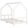 vidaXL Estructura de cama para ni&ntilde;os madera de pino blanco 90x200 cm