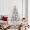 vidaXL &Aacute;rbol de Navidad Artificial Preiluminado Plateado 180 cm PET