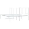 vidaXL Estructura cama sin colch&oacute;n con cabecero metal blanco 160x200cm