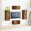 vidaXL Conjunto de mueble de TV Montaje en la pared 2 pcs Madera vieja