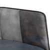 vidaXL Sill&oacute;n con reposapi&eacute;s lona y cuero aut&eacute;ntico gris