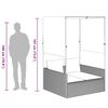 vidaXL Tumbona doble con techo y cortinas ratán sintético beige