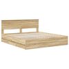 vidaXL Estructura de cama Roble Sonoma 180 x 200 cm Madera Ingenieril