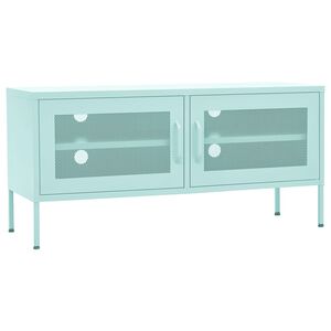 vidaXL Mueble para TV de acero verde menta 105x35x50 cm