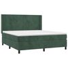 vidaXL Cama box spring con colch&oacute;n terciopelo verde oscuro 180x200 cm