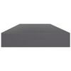 vidaXL Estante estanter&iacute;a 4 uds contrachapada gris brillo 100x10x1,5cm