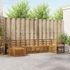 vidaXL Juegos de sof&aacute;s 7 pcs Natural Madera de Acacia S&oacute;lida