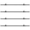 vidaXL Kit de herrajes para puertas correderas acero negro 427 cm
