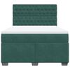 vidaXL Cama box spring con colch&oacute;n terciopelo verde oscuro 160x200 cm