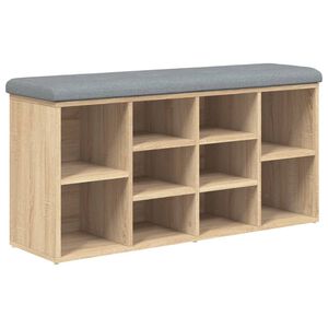 vidaXL Zapatero madera de ingenier&iacute;a roble Sonoma 102x32x50 cm