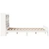 vidaXL Cama con estantería sin colchón madera maciza blanca 140x190 cm