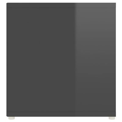 vidaXL Mueble de TV madera contrachapada gris brillante 107x35x37 cm