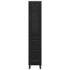 vidaXL Alacena Roble Negro 34,5 x 34 x 180 cm Madera contrachapada