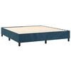 vidaXL Cama box spring con colch&oacute;n terciopelo azul oscuro 180x200 cm