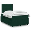 vidaXL Cama box spring con colch&oacute;n terciopelo verde oscuro 120x200 cm