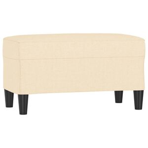 vidaXL Banco de tela color crema 70x35x41 cm