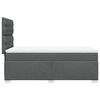 vidaXL Cama box spring con colch&oacute;n tela gris oscuro 90x200 cm