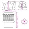 vidaXL Tienda de campaña para 5 personas impermeable gris y naranja