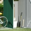 vidaXL Cobertizo jard&iacute;n de le&ntilde;a acero galvanizado verde 245x98x159 cm
