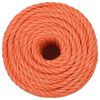 vidaXL Cuerda de trabajo polipropileno naranja 12 mm 50 m