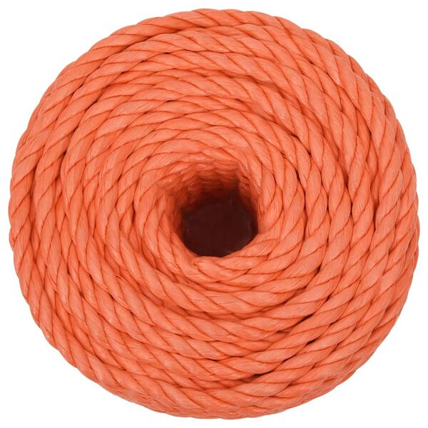 vidaXL Cuerda de trabajo polipropileno naranja 12 mm 50 m