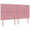 vidaXL Cama tipo Box Spring con colch&oacute;n Rosa 180 x 200 cm Terciopelo
