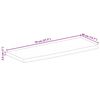 vidaXL Tablero de mesa borde natural madera maciza mango 70x40x2,5 cm